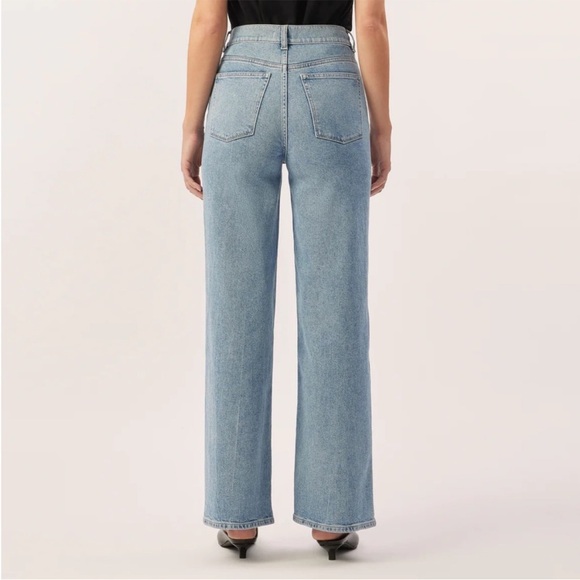 DL1961 Hepburn High Rise Vintage Wide Leg Jeans Reef Light Wash Size 30 - Picture 2 of 12
